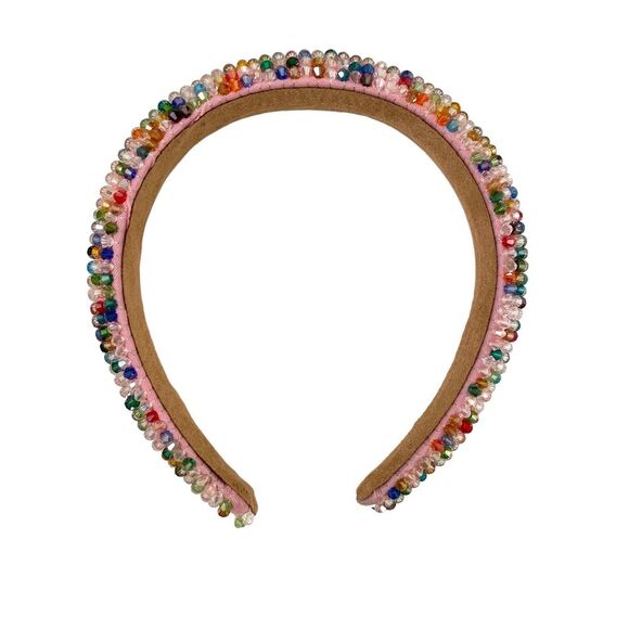 Barbie Pink Multicolor Beaded Circle Headband - Picture 3 of 4